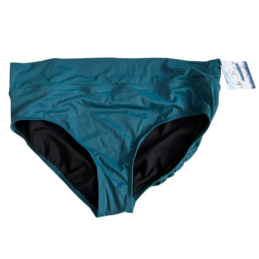 American Beach bikini bottoms blue green high waisted XXL swimsuit swim